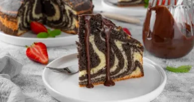 Лесна шоколадова ‘Зебра’ мус торта с пресни ягоди