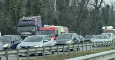 Тежък камион се преобърна на „Хемус“ при 16 км — движение затруднено