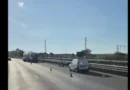 Тежък камион проби мантинела и прекъсна насрещното движение на магистрала „Хемус“